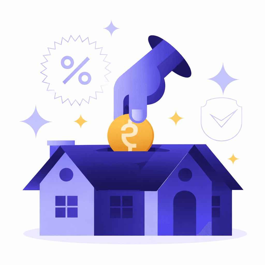 Home loan and mortgage illustration